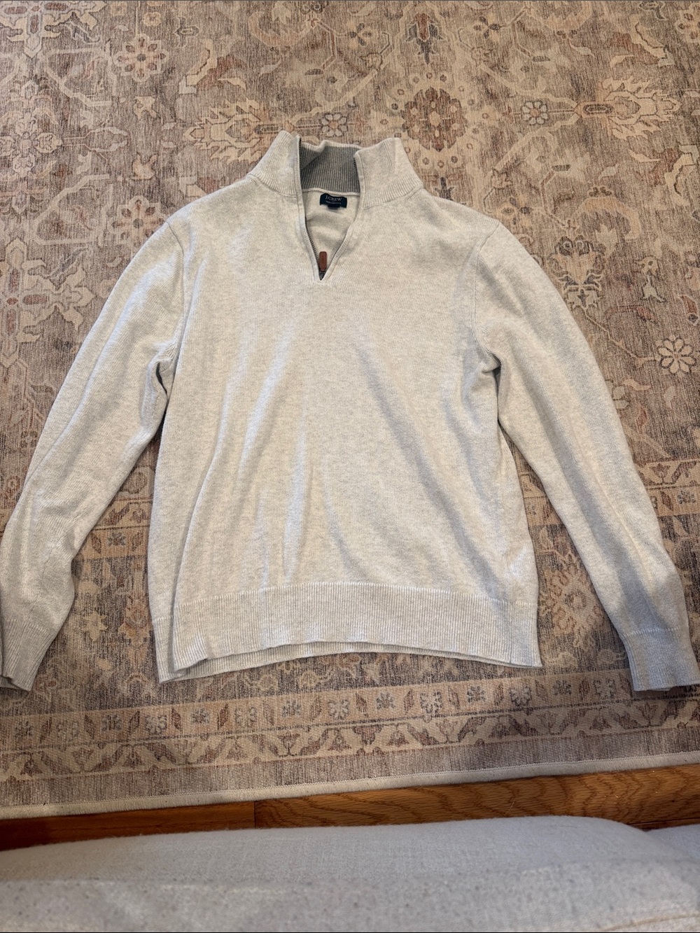 Light Gray Quarter-Zip J. Crew Sweater
